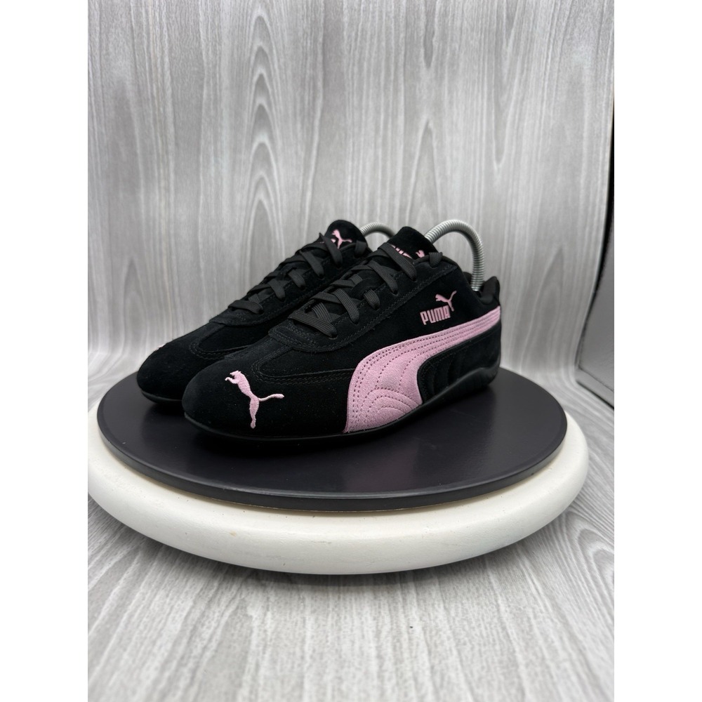 Puma Speedcat OG Womens Size 7.5 Black Pink Retro Sneakers Shoes 400986-57